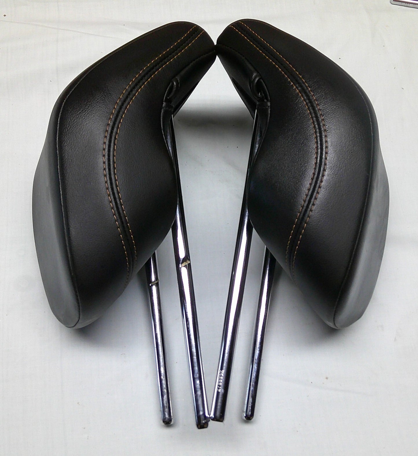 2013 - 2019 CHEVY TRAX OEM BLACK LEATHER REAR LEFT RIGHT HEADREST SET - RarePartsFinder.Com