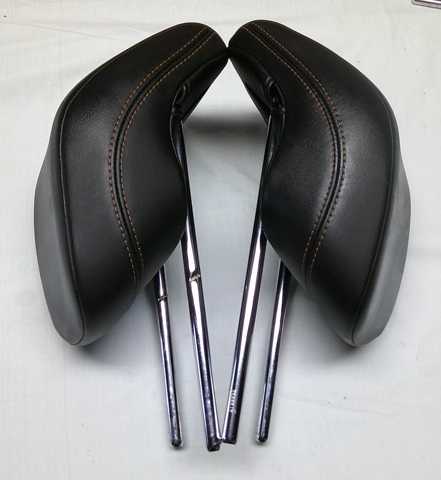 2013 - 2019 CHEVY TRAX OEM BLACK LEATHER REAR LEFT RIGHT HEADREST SET - RarePartsFinder.Com