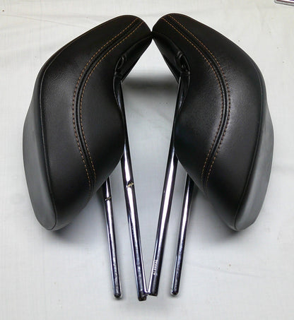 2013 - 2019 CHEVY TRAX OEM BLACK LEATHER REAR LEFT RIGHT HEADREST SET - RarePartsFinder.Com