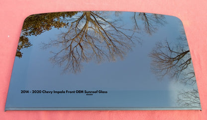 2014 - 2020 CHEVY IMPALA PANAROMIC FRONT SUNROOF GLASS PANEL OEM FREE SHIPPING