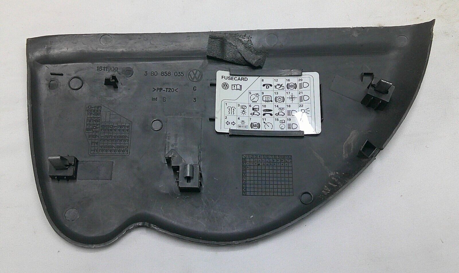 02-05 Volkswagen VW Passat Left Dash Cap Fuse Cover 3B0858035 1841900  R2 - RarePartsFinder.Com