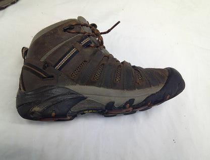 Keen Boots Mens 7D Brown Leather Waterproof Hiking Trail Outdoors Fair Shape B11