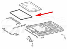 Sunroof Glass Panel Rubber Gasket Seal Mercedes Benz 124-780-02-98 1247800298 - RarePartsFinder.Com