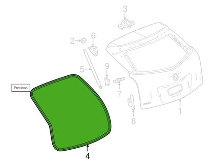 2010 - 2016 CADILLAC SRX TAILGATE ON BODY WEATHERSTRIP OEM 20909102 W8