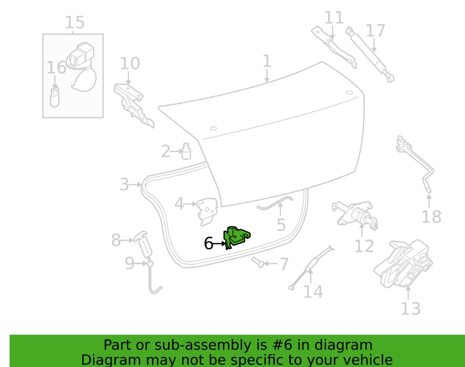 2007 - 2012 SENTRA TRUNK STRIKER  84620-ET000 OEM AD1