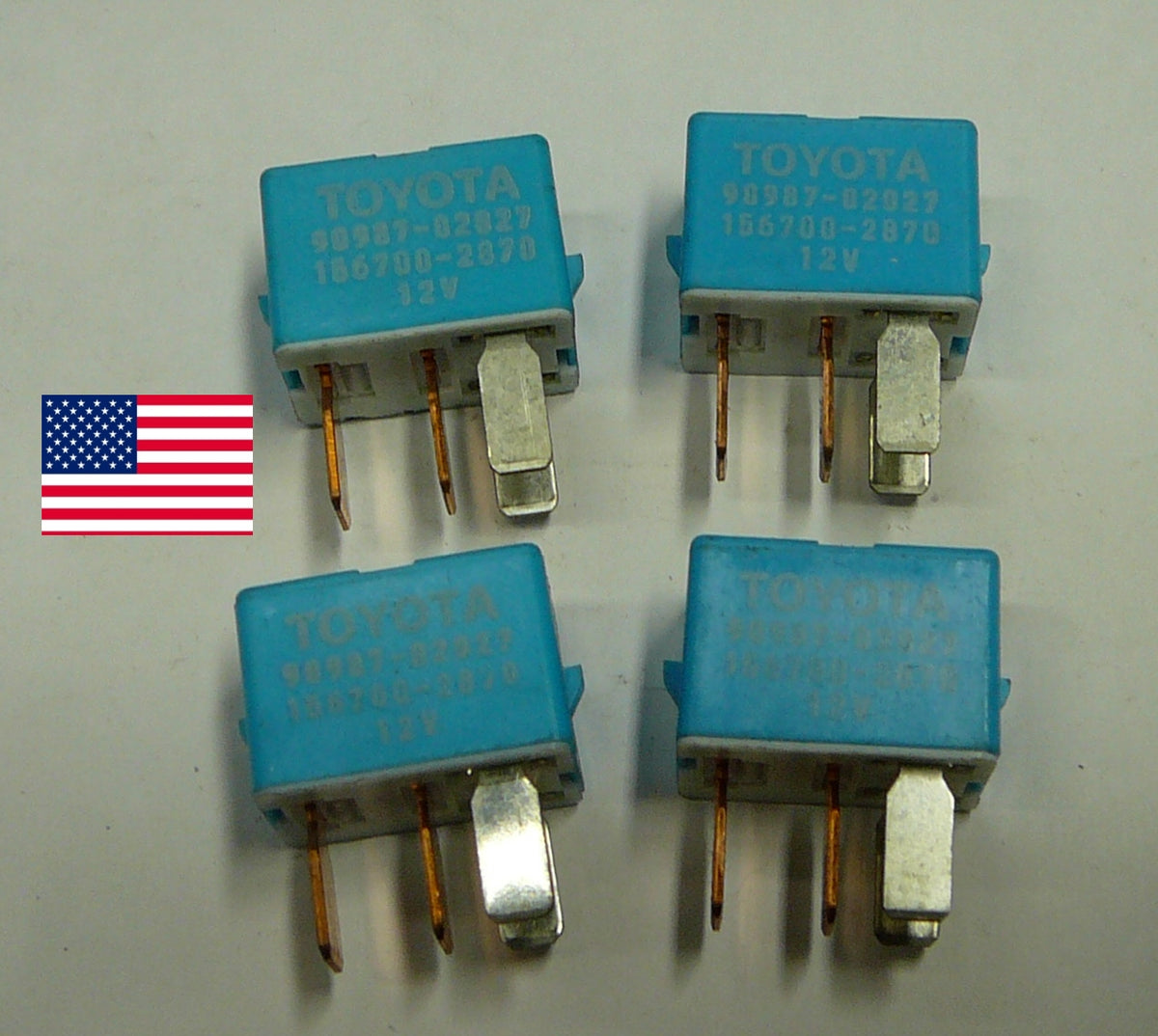 4 PIECE TOYOTA RELAY LOT 90987-02027 156700-2870 DENSO TESTED 1 YEAR WARRANTY T1