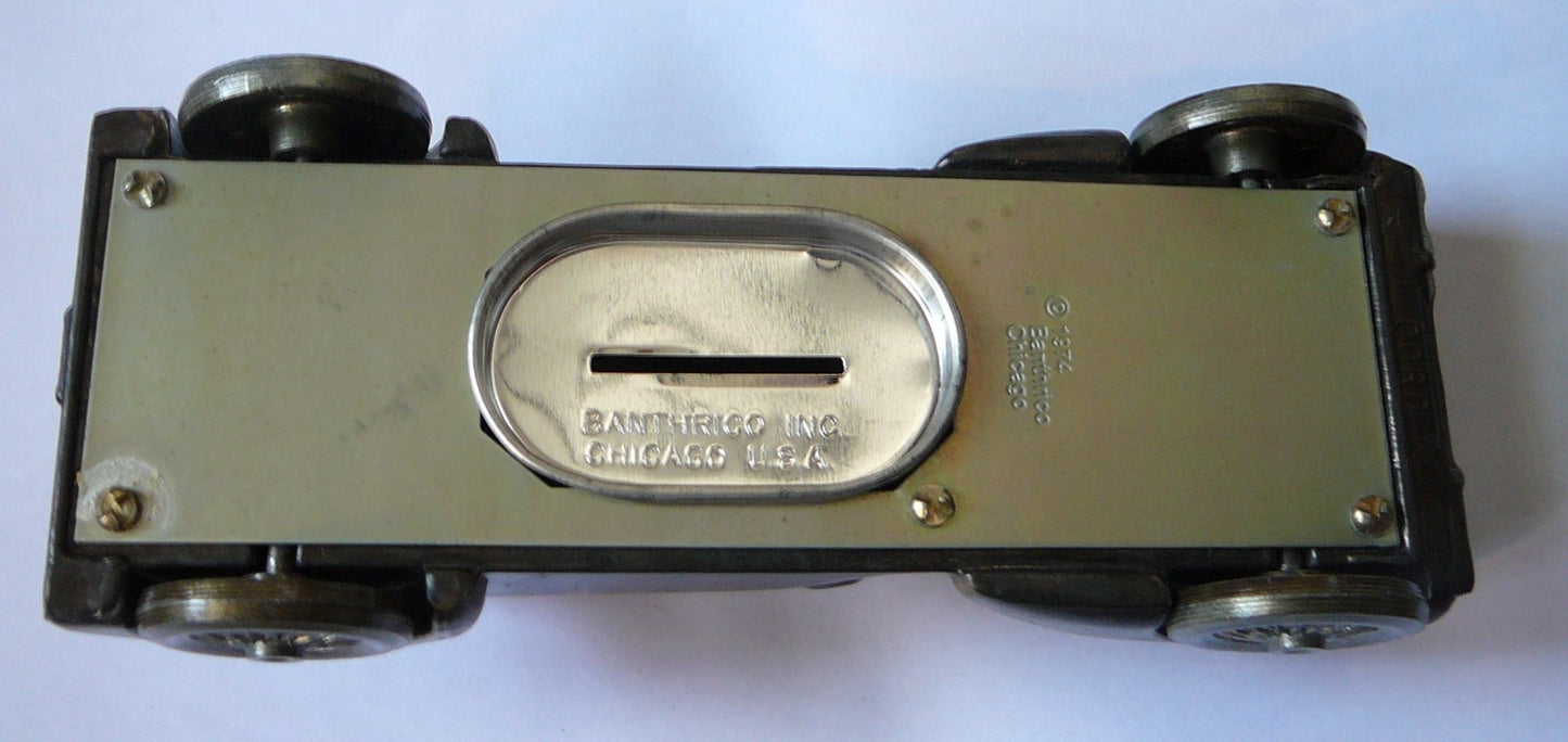 1974 BANTHRICO METAL CAR BANK Promotional 1930 DUESENBERG Chicago IL Coin  D1