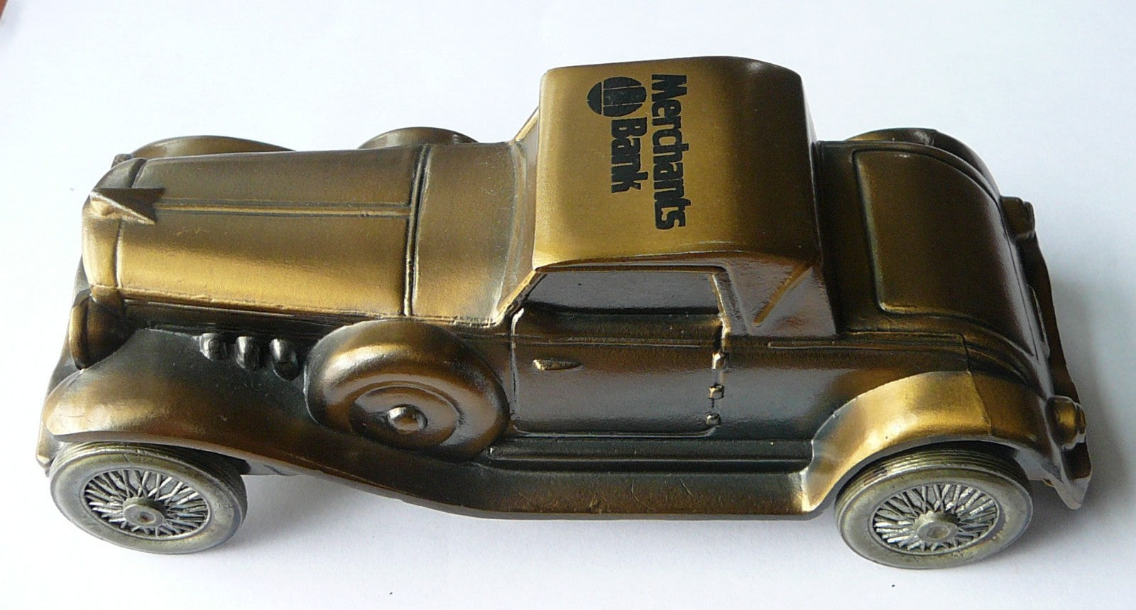 1974 BANTHRICO METAL CAR BANK Merchants Bank 1930 DUESENBERG Chicago IL  D1