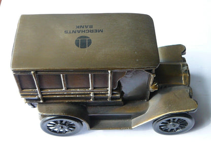 BANTHRICO METAL CAR BANK  with Key Merchants Bank 1915 MODEL T FORD  D1