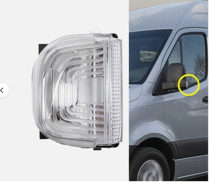 Left Wing Mirror Indicator Light Lens For 18 - 26 Mercedes Sprinter 9109064700