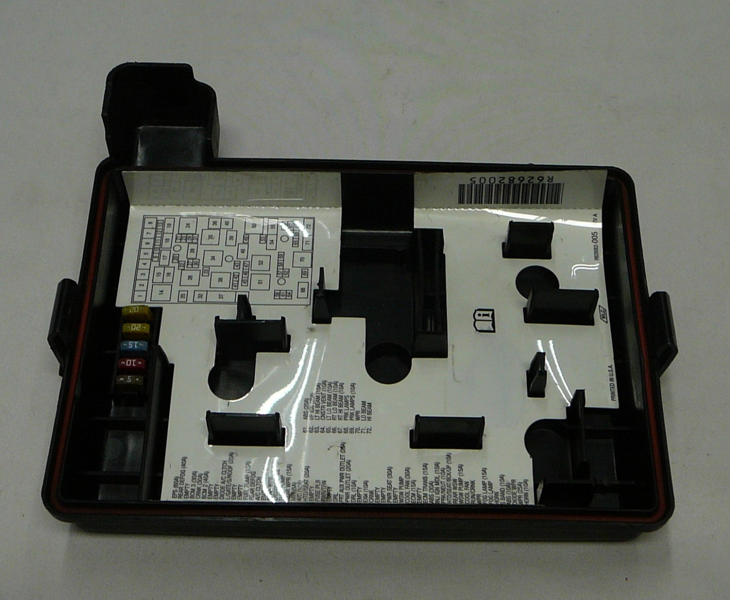 2006 - 2010 Chevy HHR Relay Fuse Cover Lid 15277513, 15847491 R1