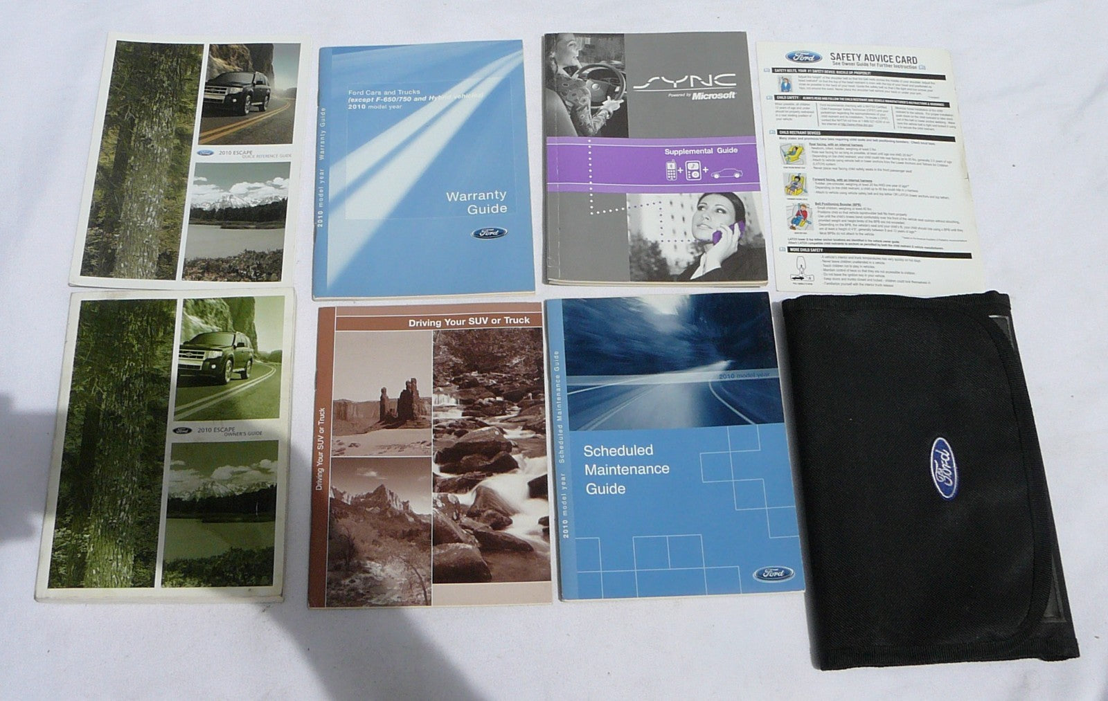 2010 Ford Escape Owner's Manual Set With Case Holder  OEM