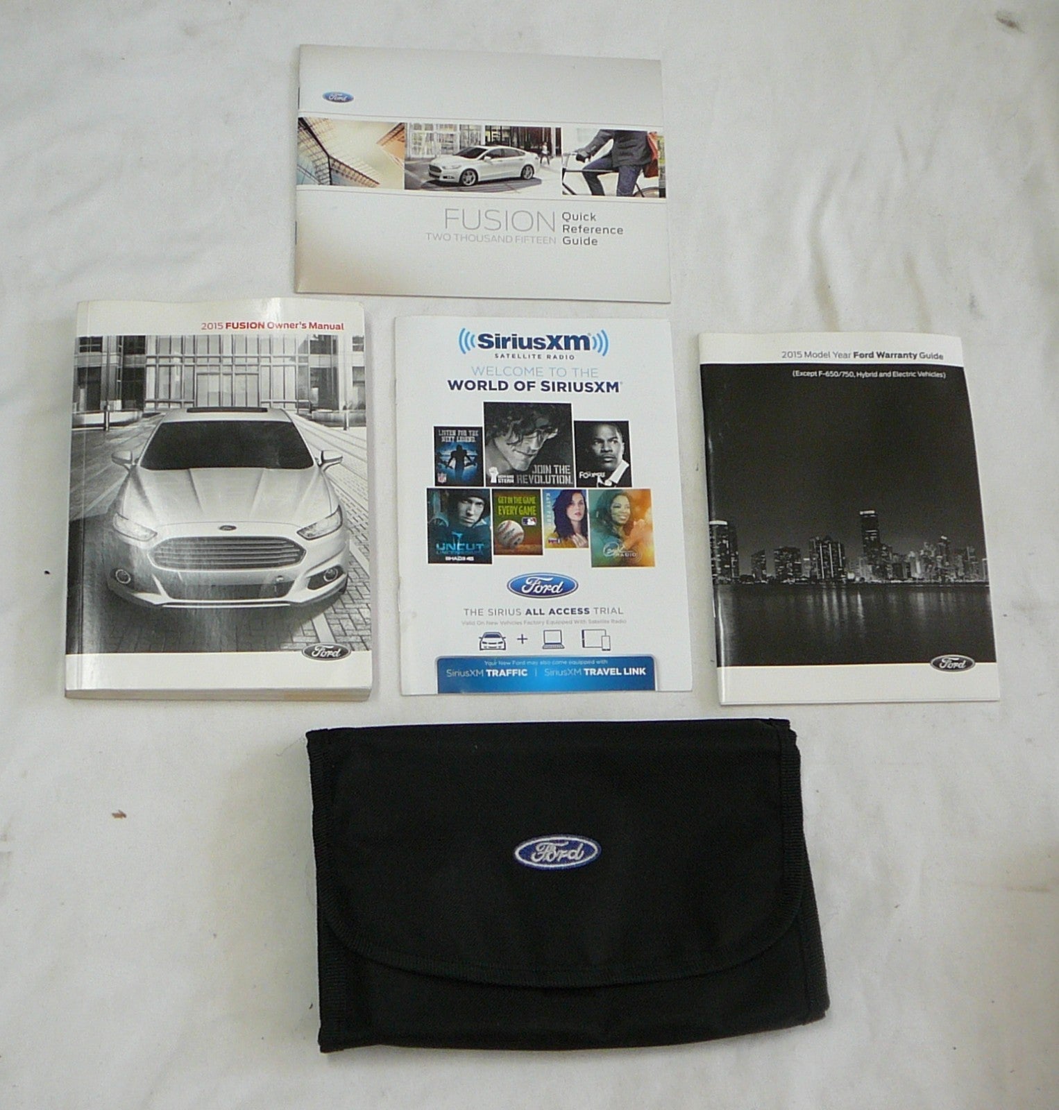 2015 Ford Fusion Owner's Manual Set With Case Holder  OEM