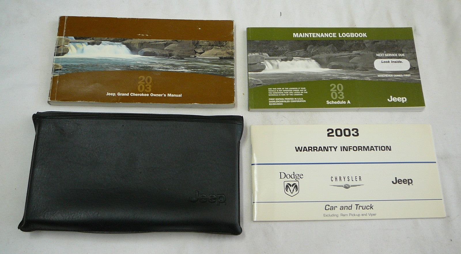 2003 Jeep Cherokee Owner's Manual Set With Case Holder  OEM