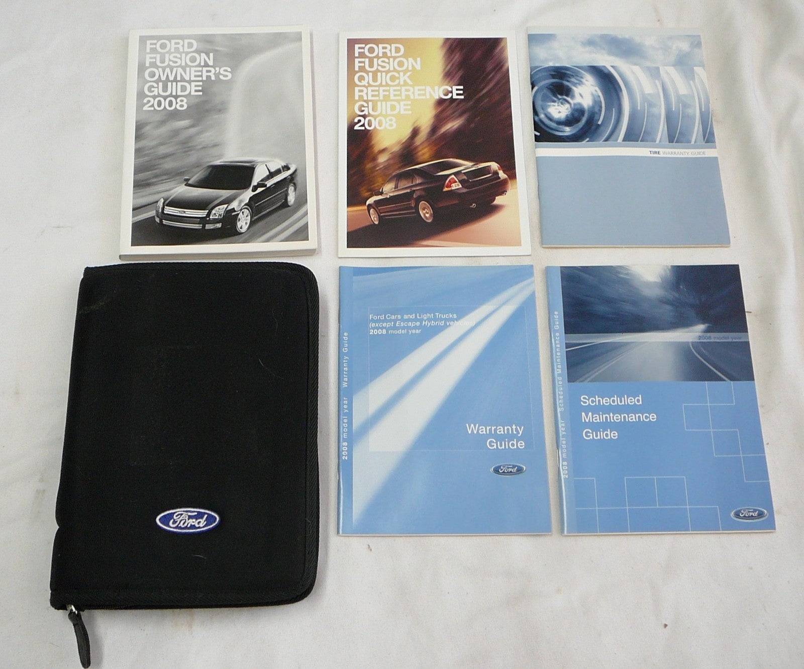 2008 Ford Fusion Owner's Manual Set With Case Holder  OEM