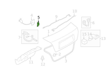 2010 - 2014 Subaru Impreza Trunk Striker Latch w Bolts 57531FG010 OEM AD1
