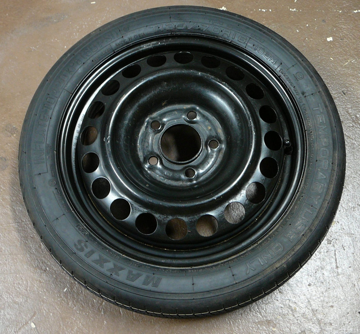 Never Used Terrain Malibu Equinox Compact Donut Spare Wheel Rim Tire 135/70R16