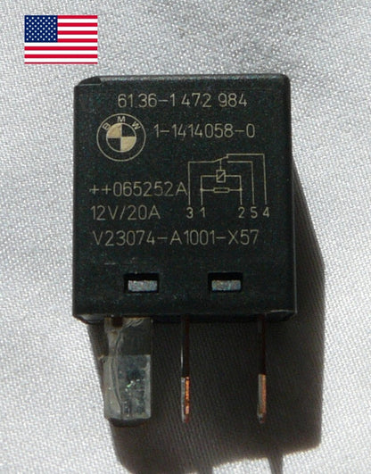BMW TYCO RELAY V23074-A1001-X57,  61.36-1472984 1 YEAR  WARRANTY TESTED B1