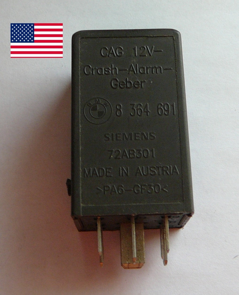 OEM BMW SIEMENS CRASH ALARM RELAY 8364691  1  YEAR WARRANTY TESTED B1